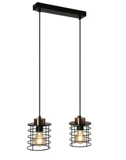 Shop Czarna lampa wisząca z odsłoniętą żarówką 32-00361 GLOB | Kaja Żyrandole Nowoczesne