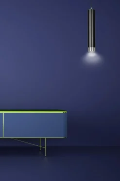 Discount Czarna lampa wisząca ze srebrnymi zrobieniami 643/1 | Kaja Oświetlenie Żyrandole Nowoczesne