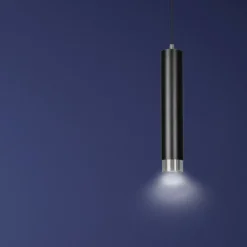 Discount Czarna lampa wisząca ze srebrnymi zrobieniami 643/1 | Kaja Oświetlenie Żyrandole Nowoczesne