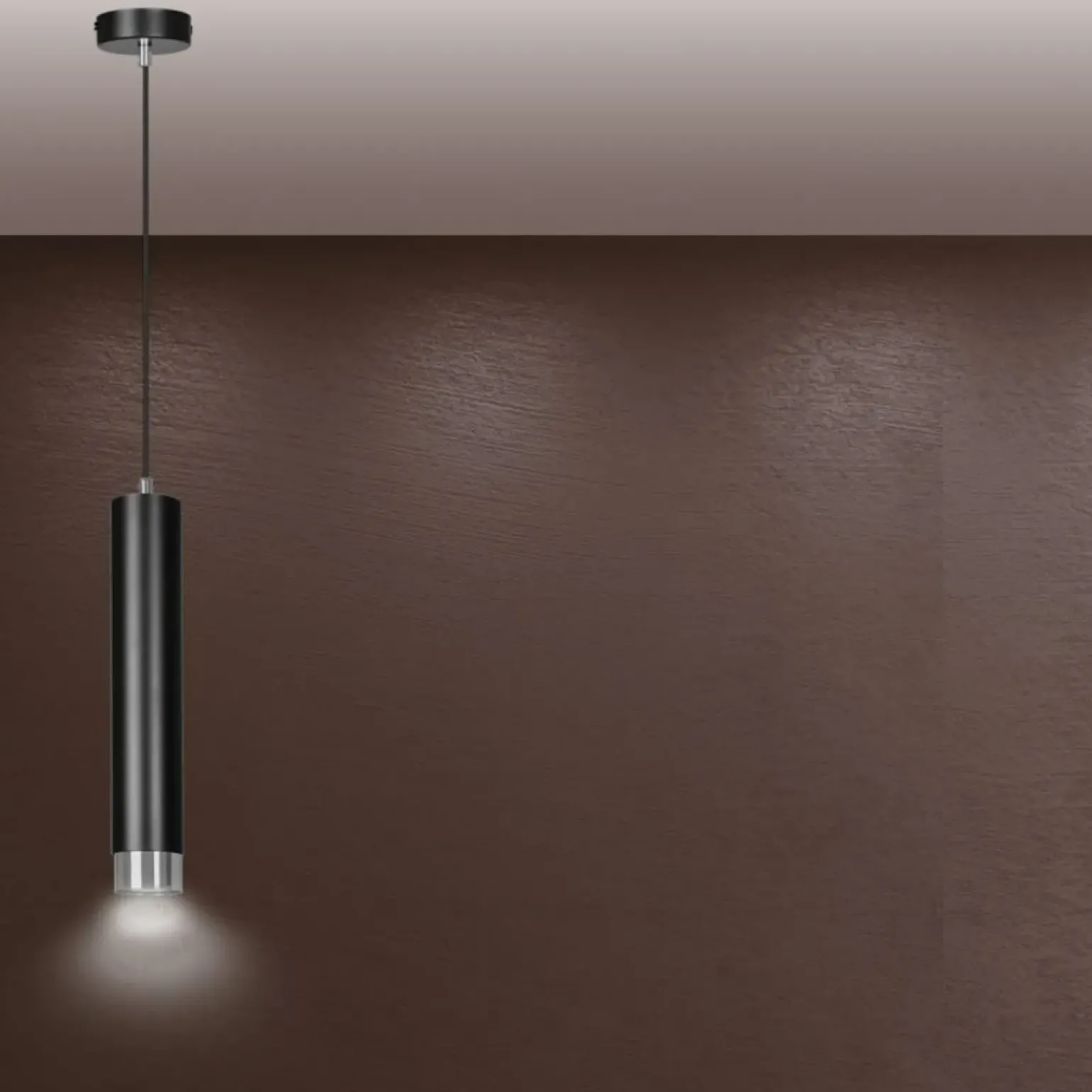 Discount Czarna lampa wisząca ze srebrnymi zrobieniami 643/1 | Kaja Oświetlenie Żyrandole Nowoczesne