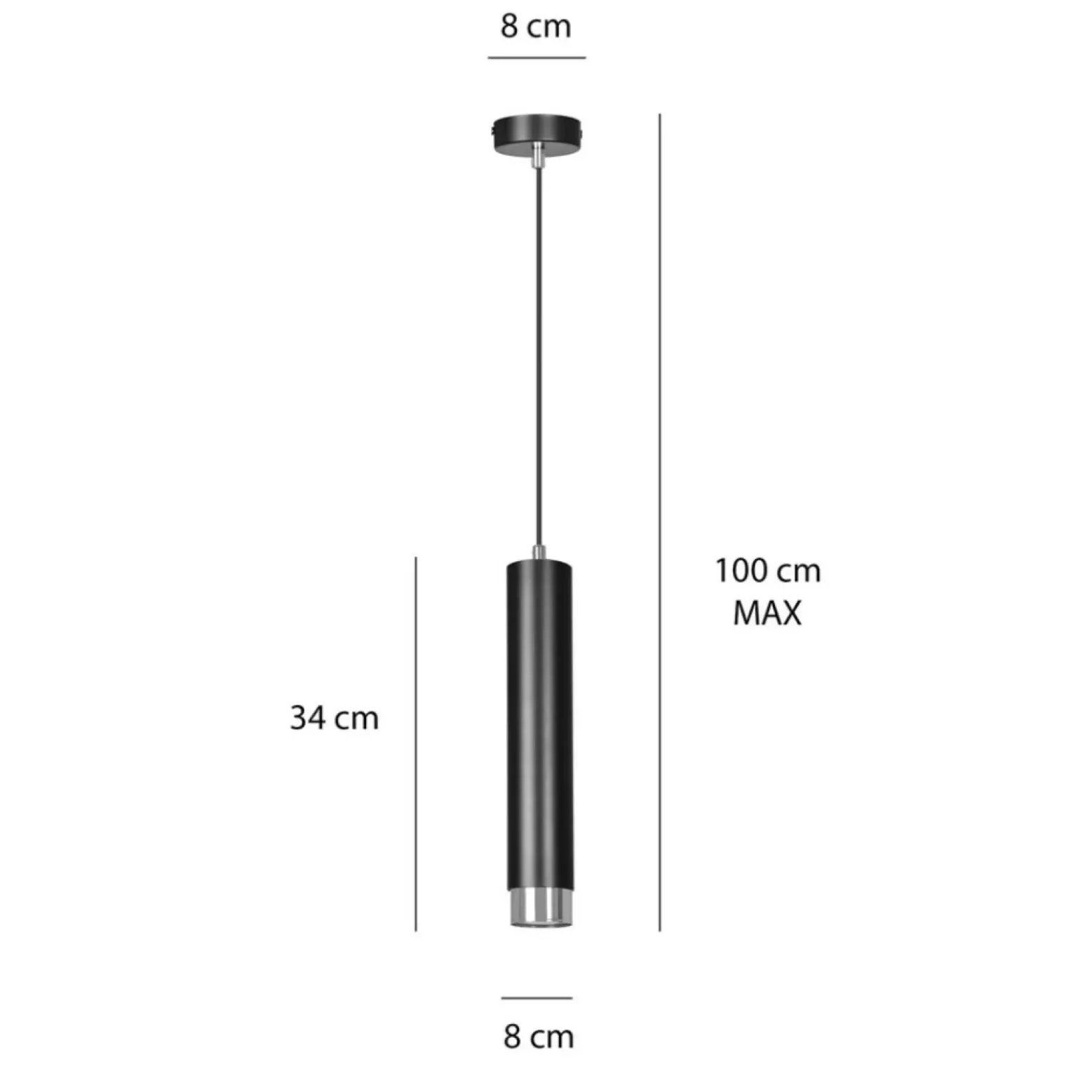 Discount Czarna lampa wisząca ze srebrnymi zrobieniami 643/1 | Kaja Oświetlenie Żyrandole Nowoczesne