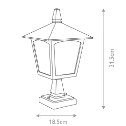 Sklep Kaja Czarna lampa zewnętrzna, cokołowa BL7-BLACK z serii YORK