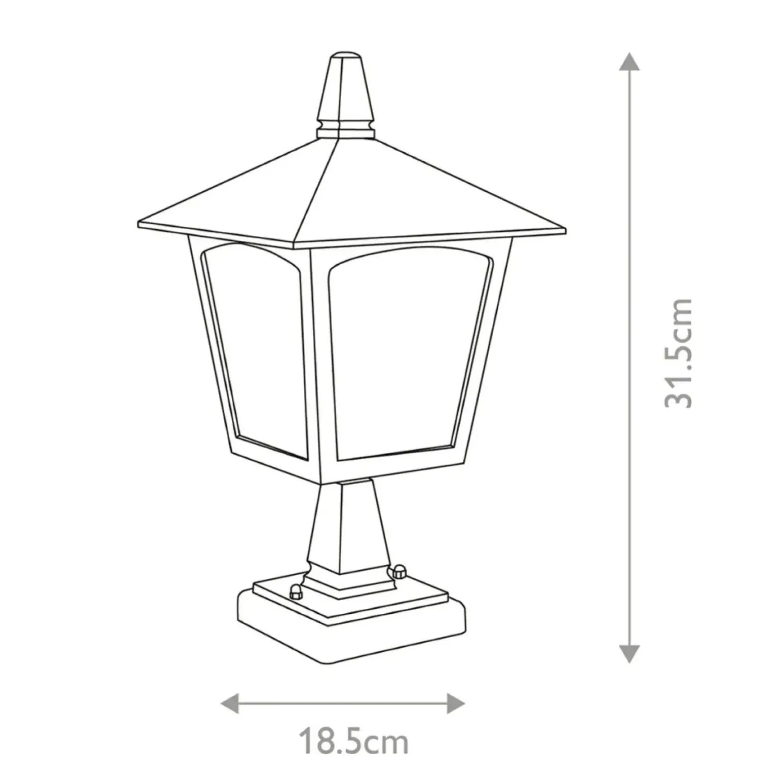 Sklep Kaja Czarna lampa zewnętrzna, cokołowa BL7-BLACK z serii YORK