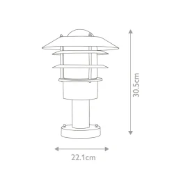 Sklep Kaja Czarna lampa zewnętrzna, niska HELSINGOR-PED-BK z serii HELSINGOR