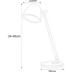Sklep Kaja Czarna lampka biurkowa, wbudowany LED K-BL1528 z serii LOLEK