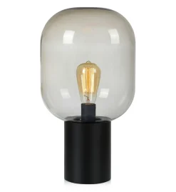 Sklep Kaja Czarna lampka nocna z transparentnym kloszem 107481 | Kaja Oświetlenie