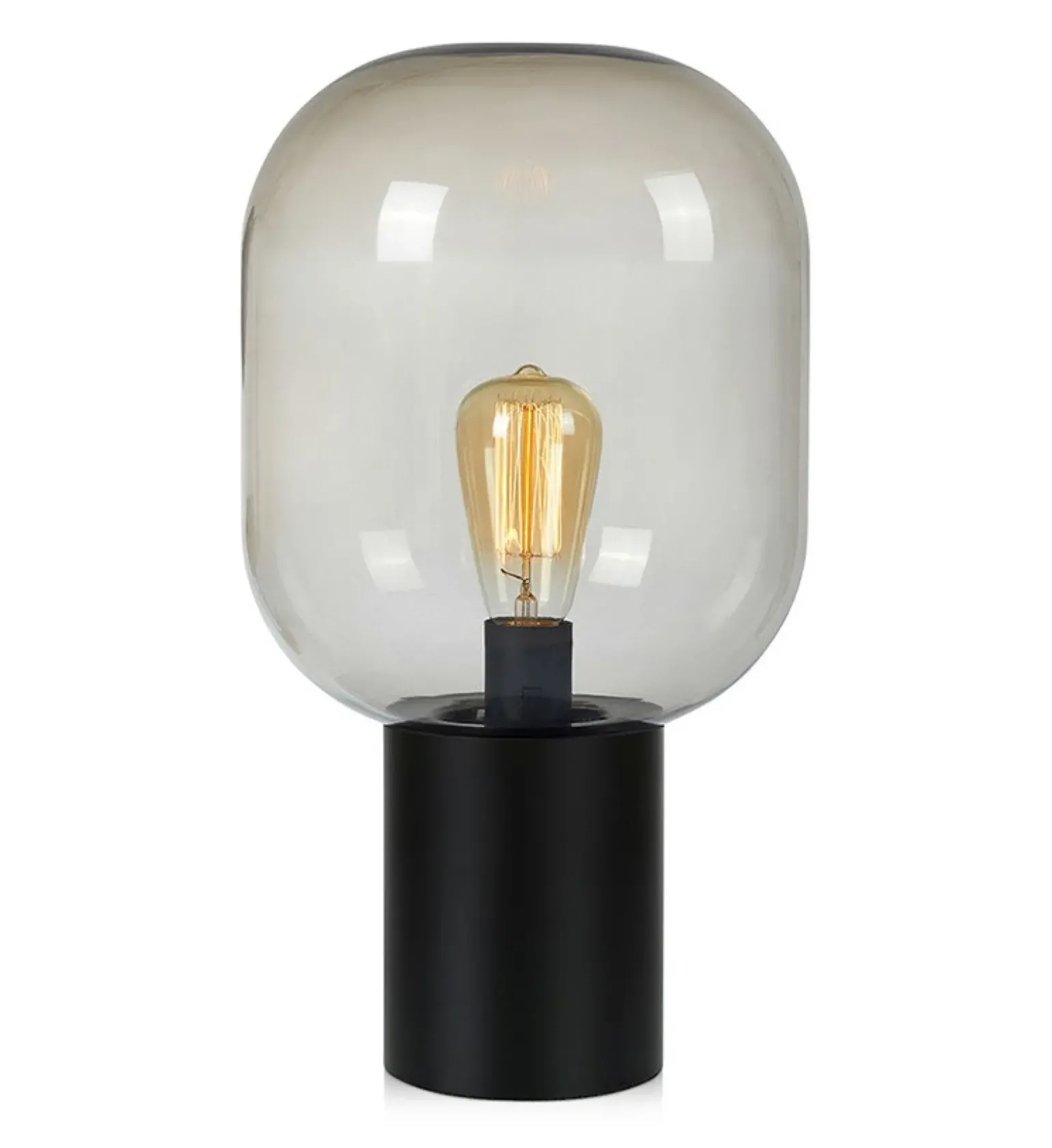 Sklep Kaja Czarna lampka nocna z transparentnym kloszem 107481 | Kaja Oświetlenie