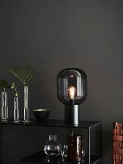 Sklep Kaja Czarna lampka nocna z transparentnym kloszem 107481 | Kaja Oświetlenie