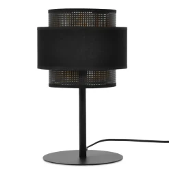 Sklep Kaja Czarna lampka stołowa, nocna, podwójny abażur K-5286 z serii AMOS