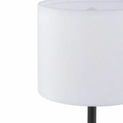 Sklep Kaja Czarna lampka stołowa z białym abażurem TK 5096 z serii RONDO | Kaja