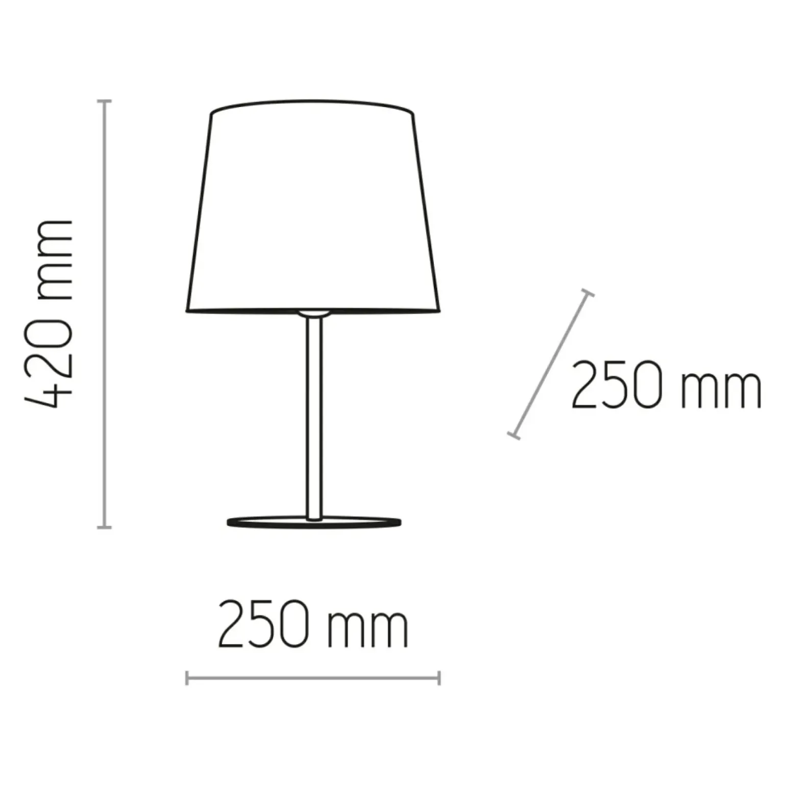Sklep Kaja Czarna lampka stołowa z lnianym abażurem TK 5150 CHICAGO | Kaja