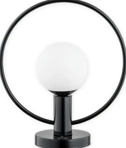 Sklep Kaja Czarna lampka stołowa z matowym kloszem O2948 L1 CZA | Kaja