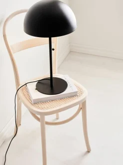 Sklep Kaja Czarna lampka stołowa z szerokim kloszem 108258 | Kaja Oświetlenie