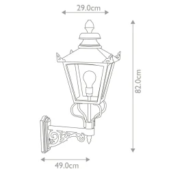 Sklep Kaja Czarna latarnia ścienna, elewacyjna GB1-BLACK z serii GRAMPIAN