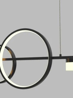 New Czarna, ledowa lampa do oświetlenia stołu WF 7030-702 MESSINA | Kaja Żyrandole Nowoczesne