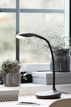 Sklep Kaja Czarna ledowa lampka biurkowa z gniazdem USB 106094 | Kaja Oświetlenie