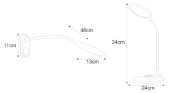 Sklep Kaja Czarna ledowa lampka biurkowa, ściemniana K-BL1153 z serii GAJA