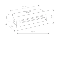 Sklep Kaja Czarna, ledowa, zewnętrzna oprawa podtynkowa 8165 | Kaja Oświetlenie