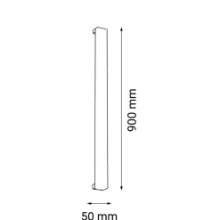 Sklep Kaja Czarna listwa ścienna ze światłem LED 90cm 4000K ANT 4014 HOSO | Kaja