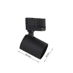 Sklep Kaja Czarna listwa 3-fazowa 2m ze spotami LP-737 BK SET 3F z serii SNOW SET