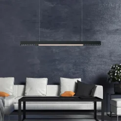 Outlet Czarna listwa LED nad stół 120cm LP-1301/1P L BK SMART CALI L | Kaja Żyrandole Nowoczesne