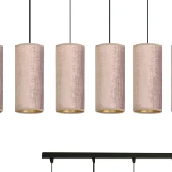 Sklep Kaja Czarna listwa sufitowa z wiszącymi abażurami 1061/6 BENTE | Kaja