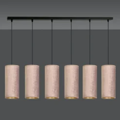 Sklep Kaja Czarna listwa sufitowa z wiszącymi abażurami 1061/6 BENTE | Kaja