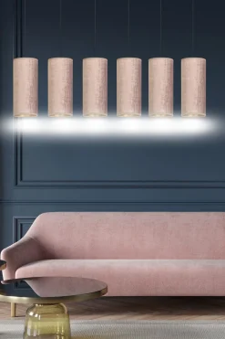 Sklep Kaja Czarna listwa sufitowa z wiszącymi abażurami 1061/6 BENTE | Kaja