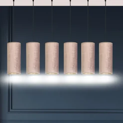 Sklep Kaja Czarna listwa sufitowa z wiszącymi abażurami 1061/6 BENTE | Kaja