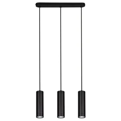 Store Czarna listwa sufitowa z wąskimi tubami K-4436 DOPIK | Kaja Żyrandole Nowoczesne