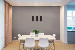 Store Czarna listwa sufitowa z wąskimi tubami K-4436 DOPIK | Kaja Żyrandole Nowoczesne