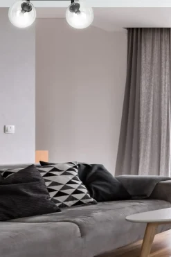 Fashion Czarna listwa z przezroczystymi kloszami 776/2 | Kaja Oświetlenie Żyrandole Nowoczesne