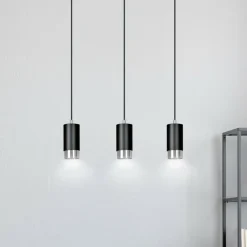 Fashion Czarna listwa z trzema wiszącymi lampami 816/3 | Kaja Oświetlenie Żyrandole Nowoczesne