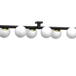 Sklep Kaja Czarna listwa ze złotymi dodatkami, białe kule LX 4630 IDRIS | Kaja