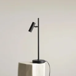 Sklep Kaja Czarna, loftowa, prosta lampka biurkowa 1104B1 TREVO | Kaja