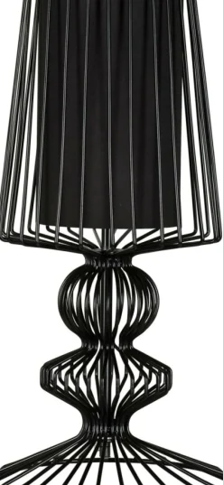 Sklep Kaja Czarna, niska lampa na szafkę nocną 5411 AVEIRO | Kaja Oświetlenie