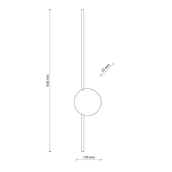 Sklep Kaja Czarna, nowoczesna lampa ścienna LED, listwa TK 1439 z serii JAVA II