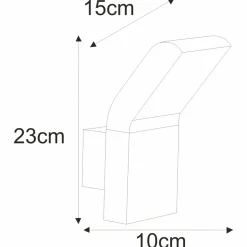 Sklep Kaja Czarna, nowoczesna lampa elewacyjna LED K-8146 VIDAR | Kaja