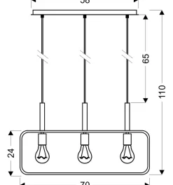 Store Czarna, nowoczesna lampa wisząca nad stół 33-73525 z serii FRAME Żyrandole Nowoczesne