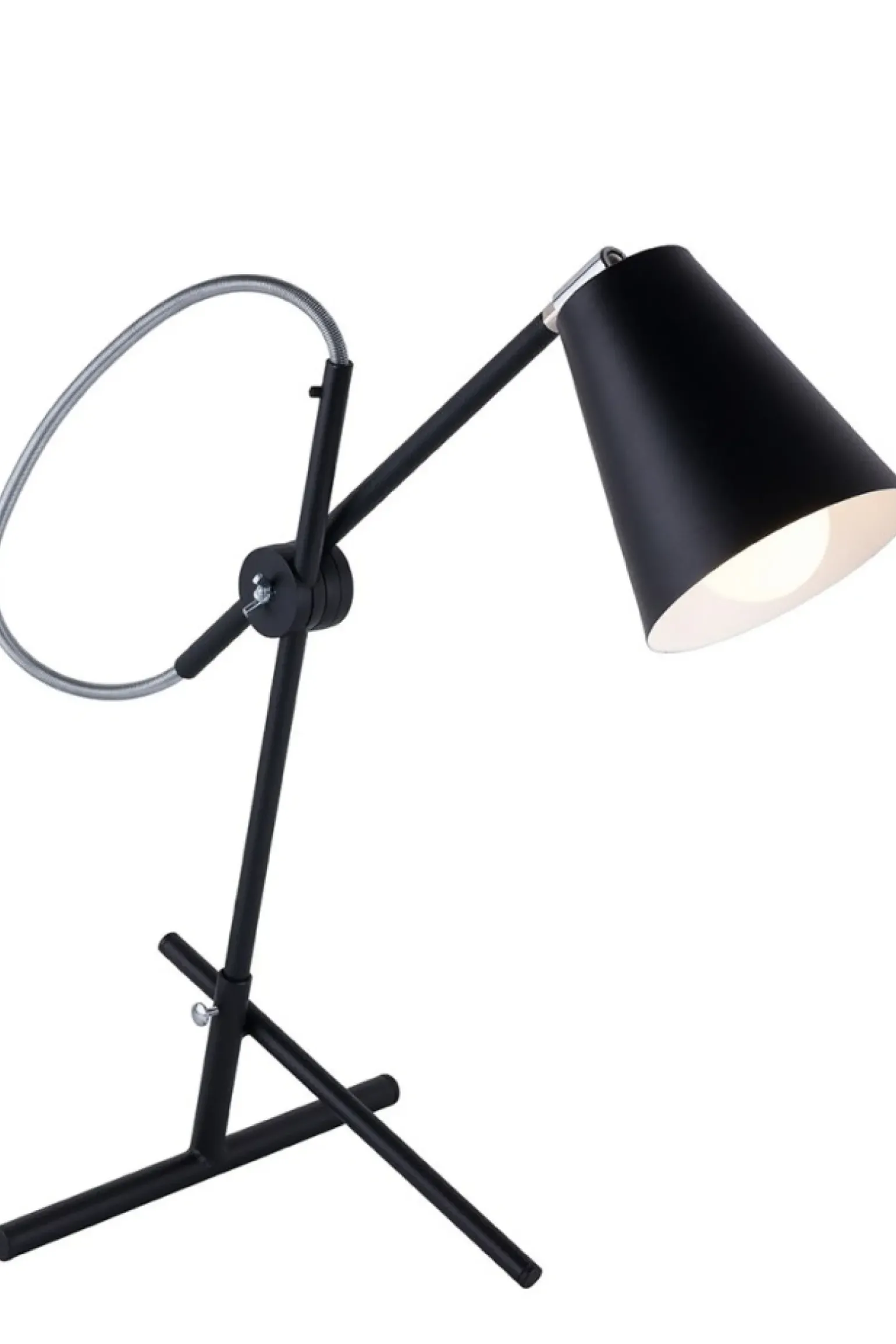 Sklep Kaja Czarna nowoczesna lampka biurkowa E27t 1008B1 ARTE | Kaja Oświetlenie