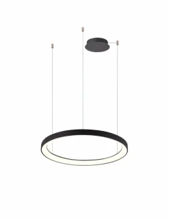 Flash Sale Czarna obręcz LED ⌀57,5cm ze ściemniaczem AZ5019 AGNES | Kaja Żyrandole Nowoczesne