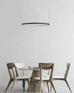 Flash Sale Czarna obręcz LED ⌀57,5cm ze ściemniaczem AZ5019 AGNES | Kaja Żyrandole Nowoczesne