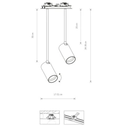 Sklep Kaja Czarna oprawa podtynkowa, czarno-złota 7682 | Kaja Oświetlenie