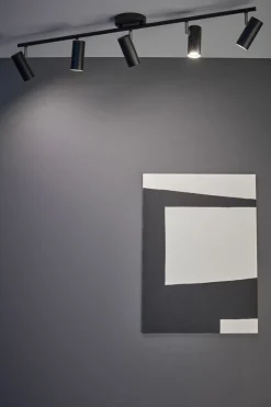 Best Sale Czarna oprawa z pięcioma reflektorami 107351 | Kaja Oświetlenie Żyrandole Nowoczesne