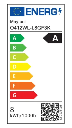 Sklep Kaja Czarna oprawa zewnętrzna, kinkiet LED O412WL-L8GF3K z serii PULL