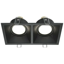Sklep Kaja Czarna, podwójna oprawa podtynkowa GU10 DL029-2-02B z serii DOT | Kaja