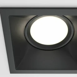 Sklep Kaja Czarna, podwójna oprawa podtynkowa GU10 DL029-2-02B z serii DOT | Kaja
