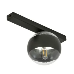 Sklep Kaja Czarna, pojedyncza lampa sufitowa z kloszem 1123/1 FIT | Kaja