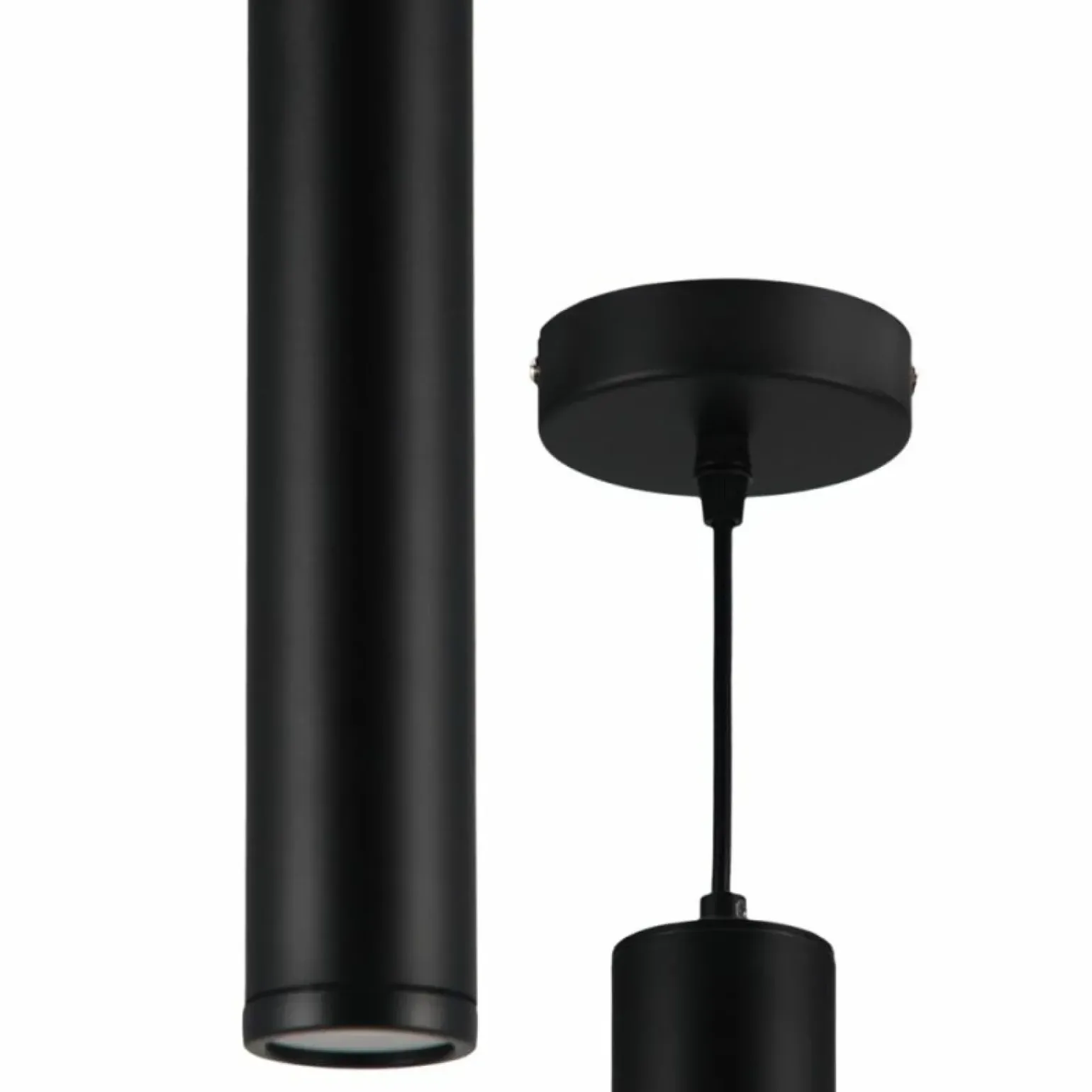 Store Czarna, pojedyncza lampa wisząca, loftowa tuba ML8868 PORTER | Kaja Żyrandole Nowoczesne