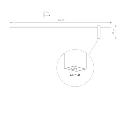 Sklep Kaja Czarna, prosta lampa ścienna do salonu 10851 MOTIVE LED | Kaja